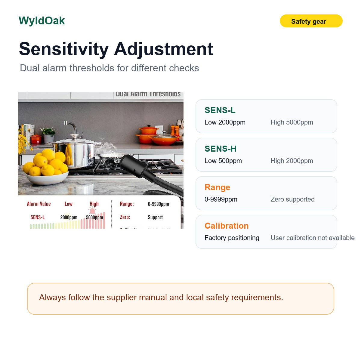WyldOak natural gas leak detector product feature image